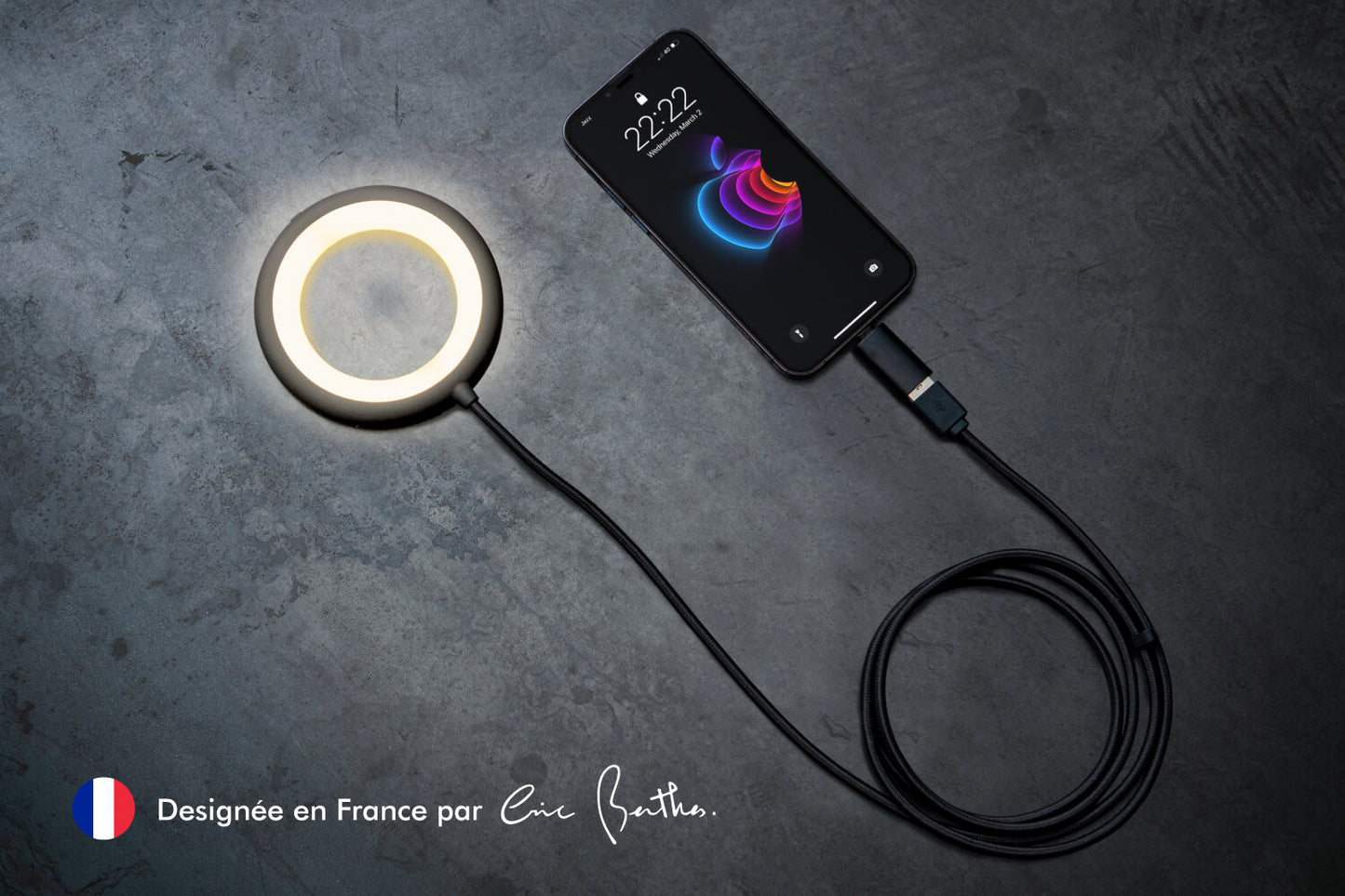 Lampe Bily grey black
